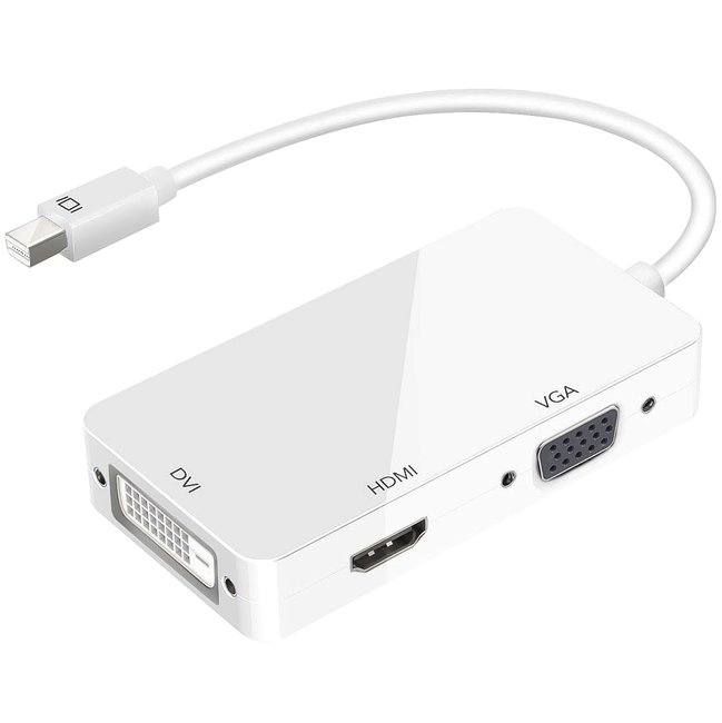 Видео адаптер, конвертер 3в1 с Mini DisplayPort на HDMI/VGA/DVI разъемы Addap MDPA-02Mix, 4K / 1080P
