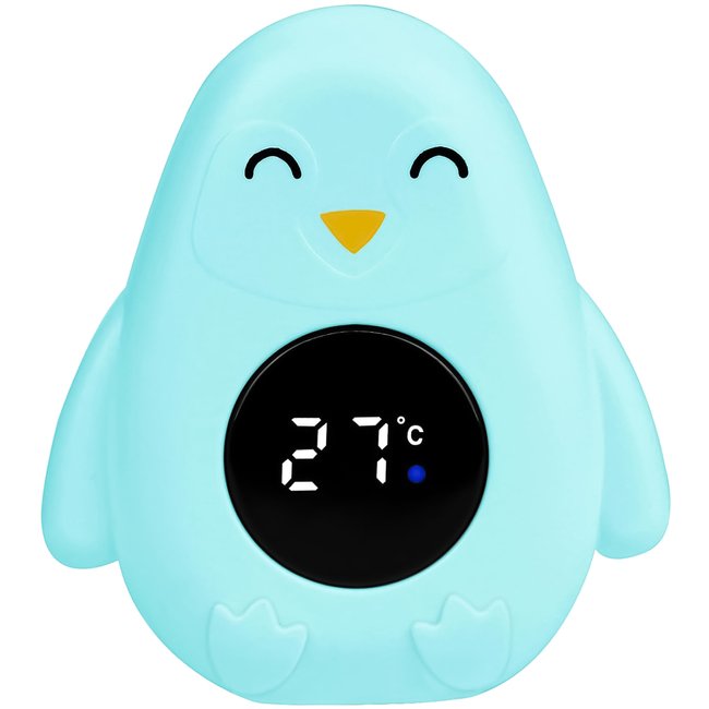 Детский термометр для ванной в форме пингвина UChef BT-03 для измерения температуры воды, Голубой