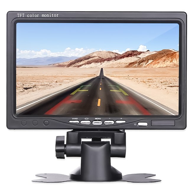 Автомобильный монитор 7” для камеры заднего вида Podofo K0106, 1024х600, AV, VGA, HDMI 3606 фото