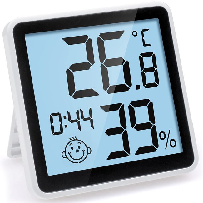 Електронний кімнатний термометр - гігрометр UChef YZ-6048, термогігрометр з годинником, календарем та індикатором комфорту 1239 фото