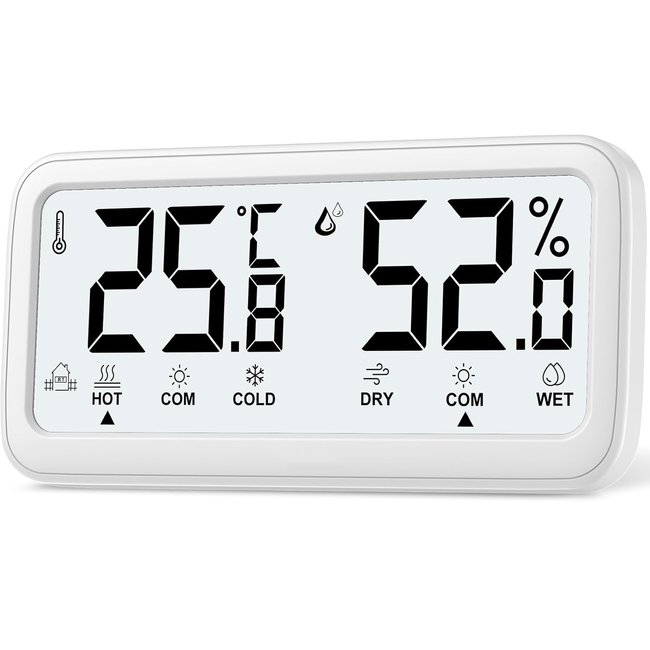 Цифровий кімнатний термометр-гігрометр UChef YZ-6047, термогігрометр з індикацією комфортної температури та вологості  1240 фото