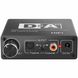 Конвертер звукового сигнала Addap DAC-02, ЦАП-преобразователь аудио из Toslink (SPDIF) и коаксиального на RCA + mini Jack + SPDIF + коаксиал